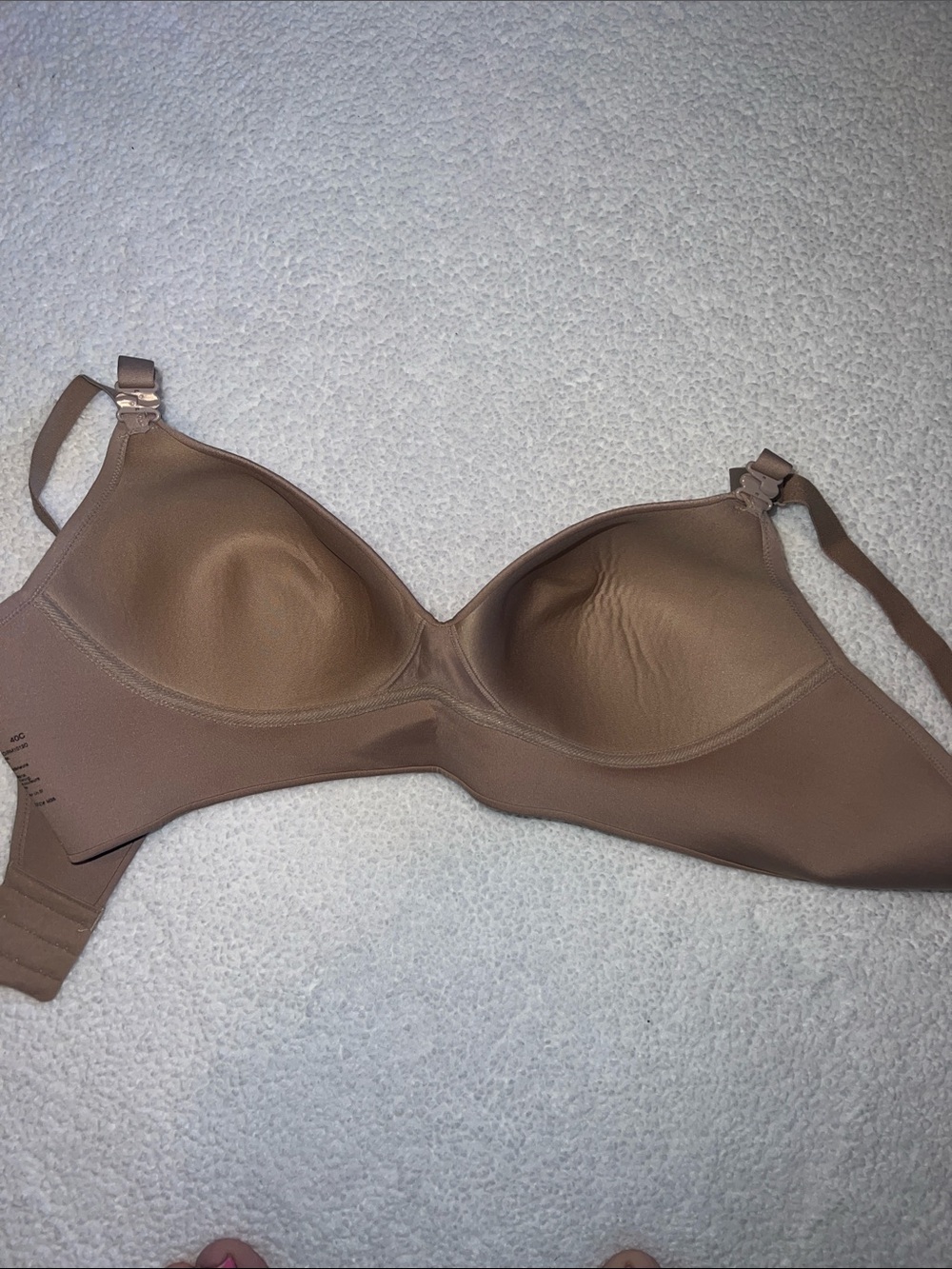 Warner's Smooth Molded Wireless Bra - Toasted Almond color size 40C - Picture 4 of 6